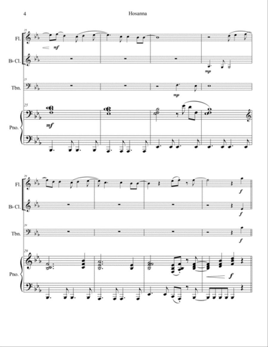 Hosanna (praise Is Rising) Clarinet scores gallery preview page 5