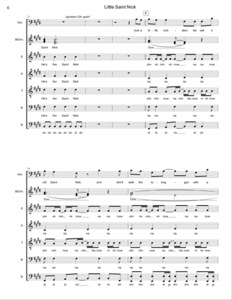 Little Saint Nick Little Saint Nick Divisi scores gallery preview page 6