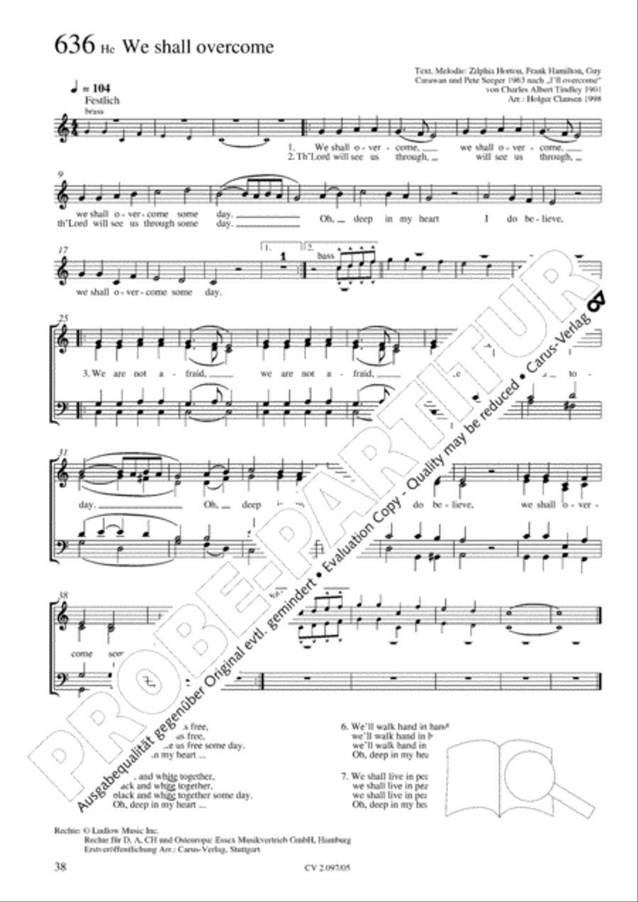 Pop-Chorbuch zum EG: Morning has broken Choir scores gallery preview page 39