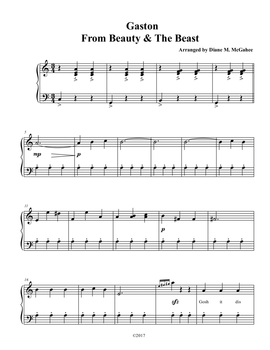 Gaston Voice scores gallery preview page 1