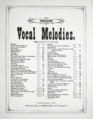 Choice Vocal Melodies. The Rainy Day
