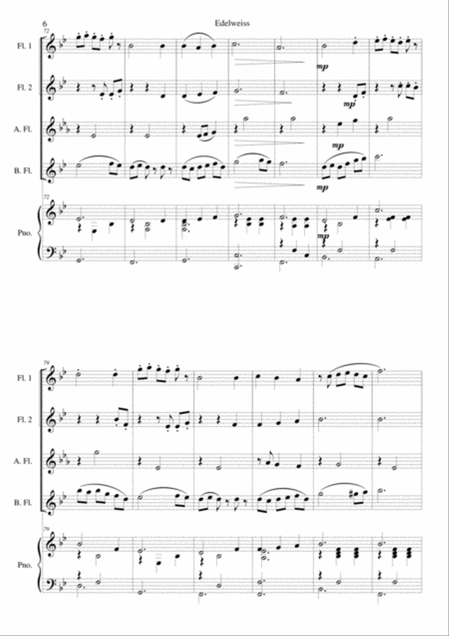 Edelweiss Flute scores gallery preview page 6