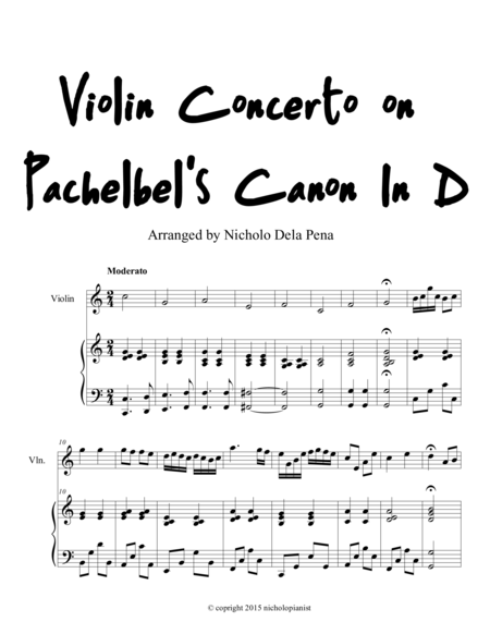 Violin Concerto on Pachelbel's Canon in D image number null