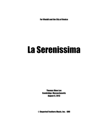 La Serenissima (2013) for ten wind instruments image number null