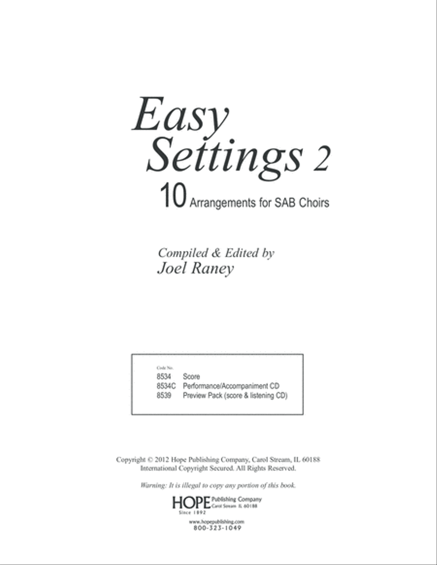 Easy Settings 2 3-Part scores gallery preview page 3