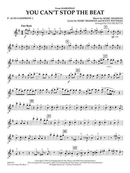 You Can't Stop The Beat (from Hairspray) (arr. Ted Ricketts) - Eb Alto Saxophone 1