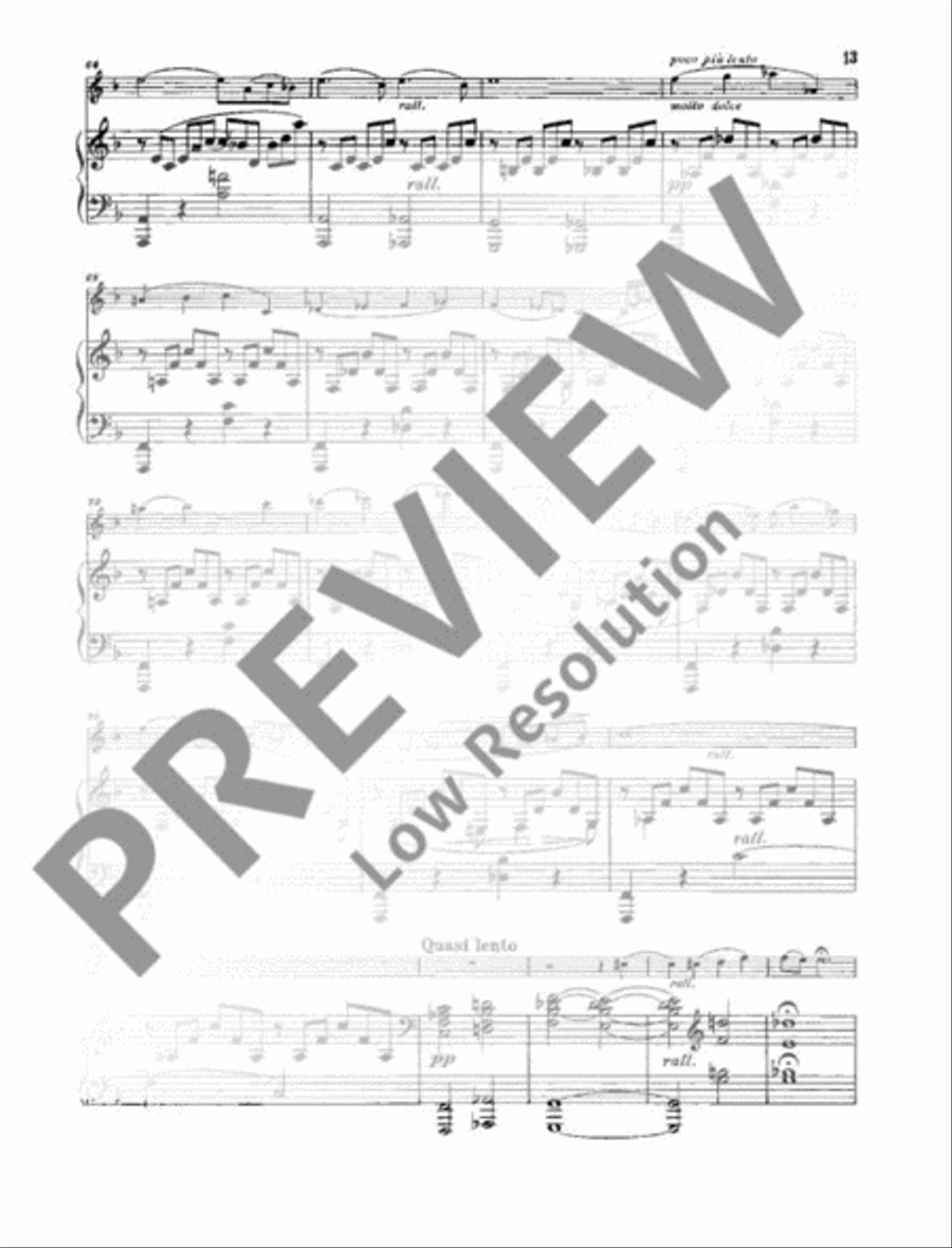 Sonata A Major Violin Solo scores gallery preview page 14