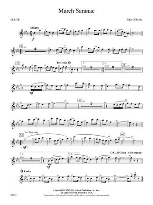 March Saranac: Flute
