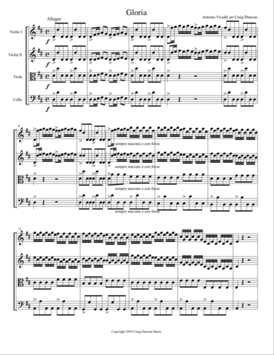 Gloria Vivaldi String Orchestra scores gallery preview page 2