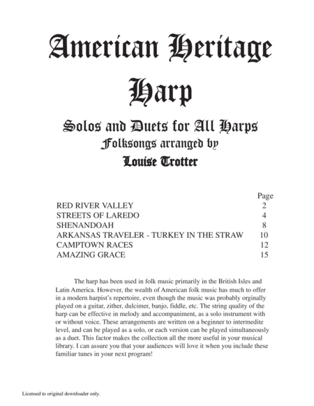 American Heritage Harp Volume 1