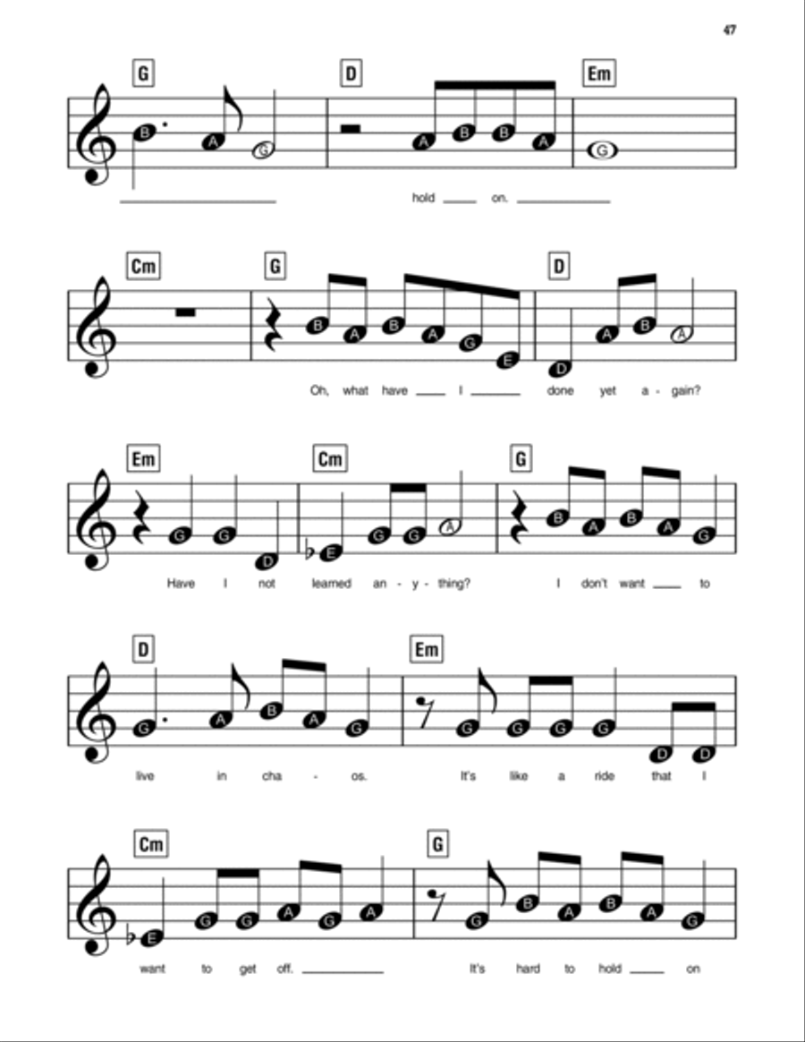 Hold On Easy Piano scores gallery preview page 2