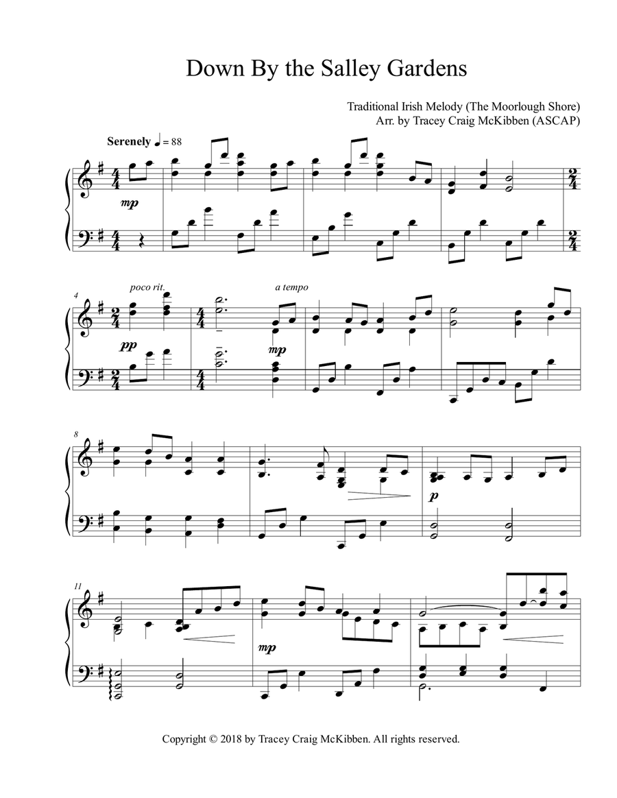 Down By the Salley Gardens (Piano Solo) Piano Solo scores gallery preview page 2