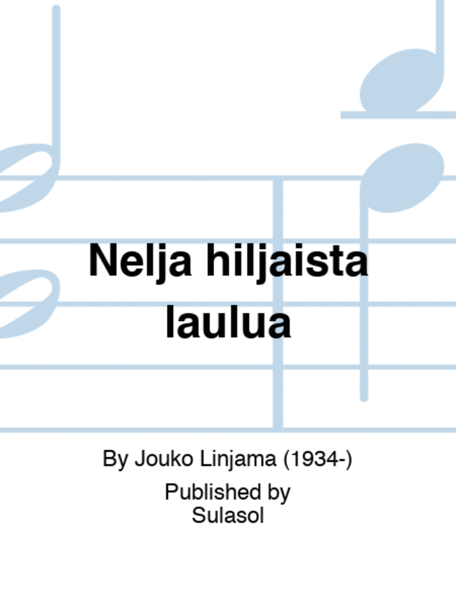 Neljä hiljaista laulua Neljä hiljaista laulua Viola scores gallery preview page 1
