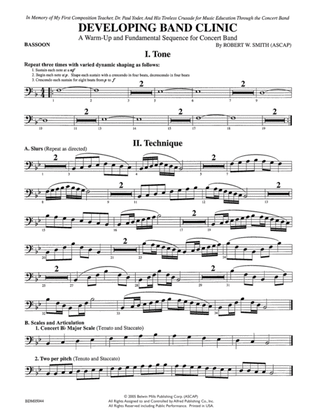Developing Band Clinic (A Warm-Up and Fundamental Sequence for Concert Band): Bassoon