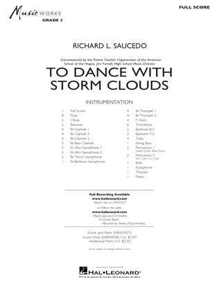 Book cover for To Dance with Storm Clouds - Full Score