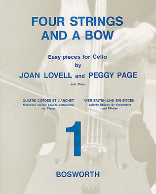 Book cover for Joan Lovell/Peggy Page: Four Strings And A Bow Book 1 (Cello/Piano)