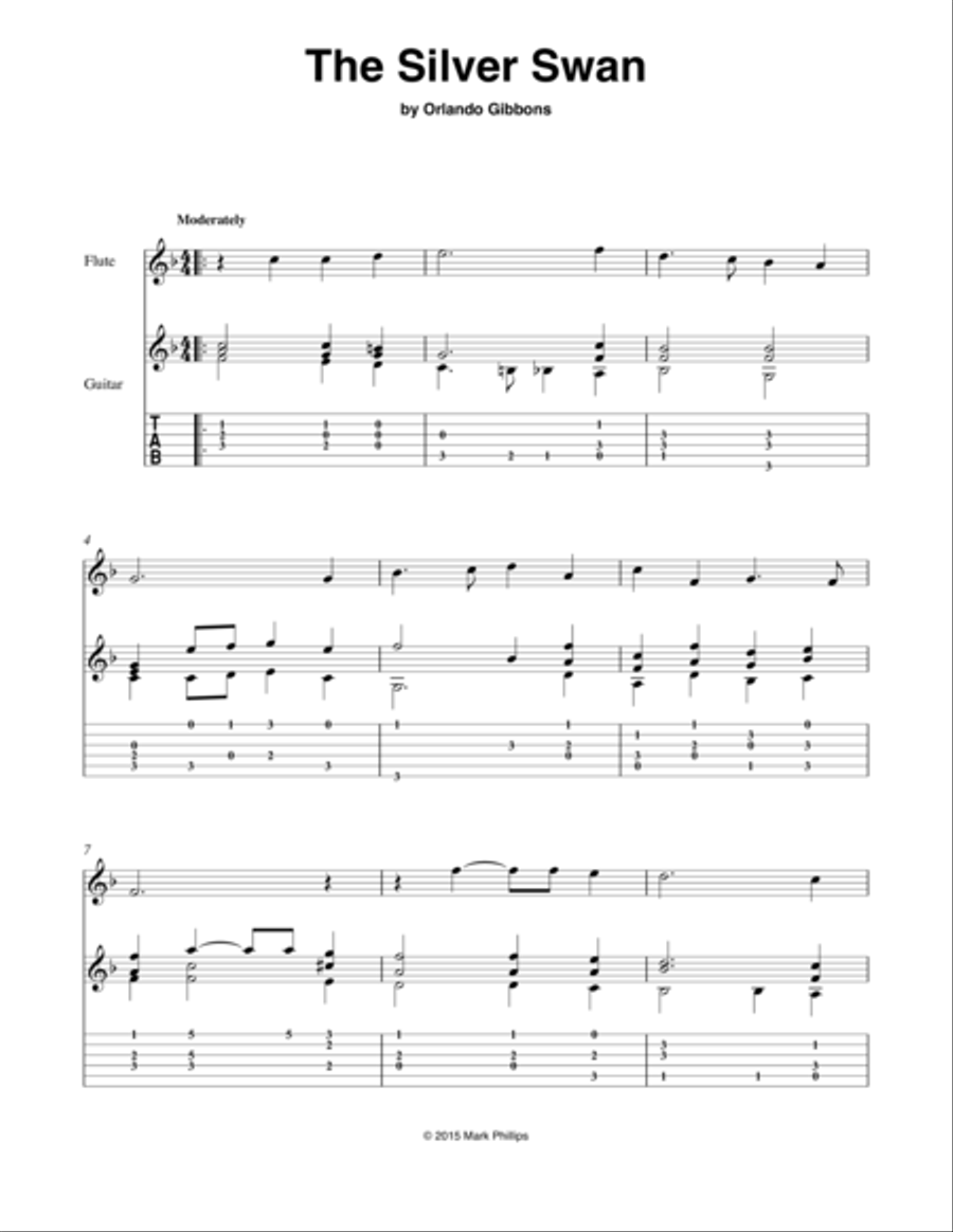 The Silver Swan Flute scores gallery preview page 1