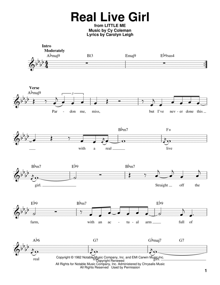 Real Live Girl Voice scores gallery preview page 1