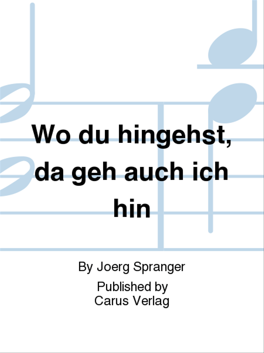 Wo du hingehst, da geh auch ich hin 4-Part scores gallery preview page 1