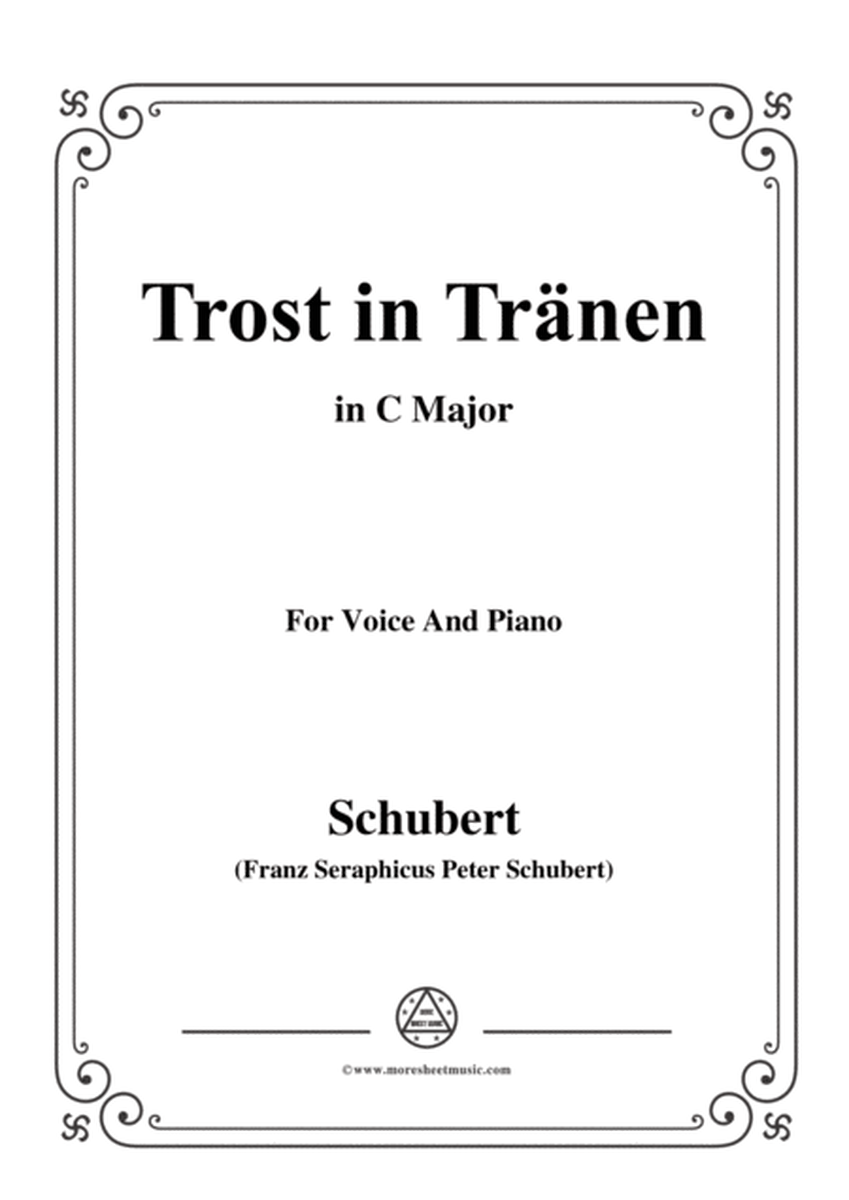 Schubert-Trost in Tränen,in C Major,for Voice&Piano image number null