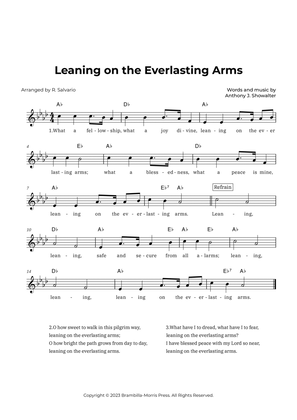 Book cover for Leaning on the Everlasting Arms (Key of A-Flat Major)
