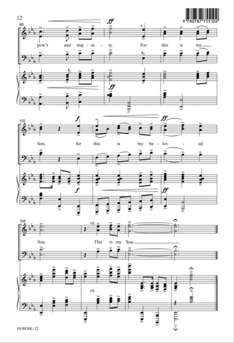This Is My Beloved Son 3-Part scores gallery preview page 12