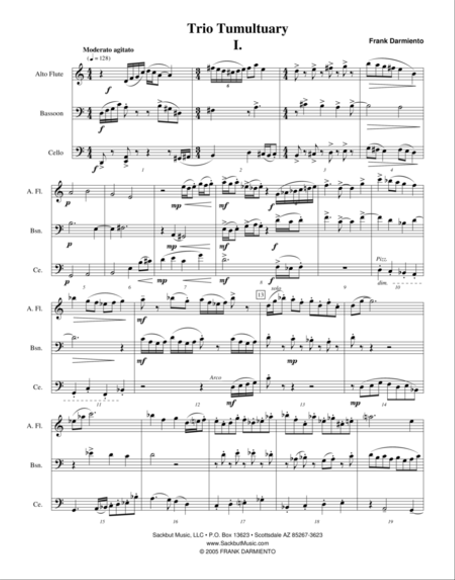 Trio Tumultuary Small Ensemble scores gallery preview page 1