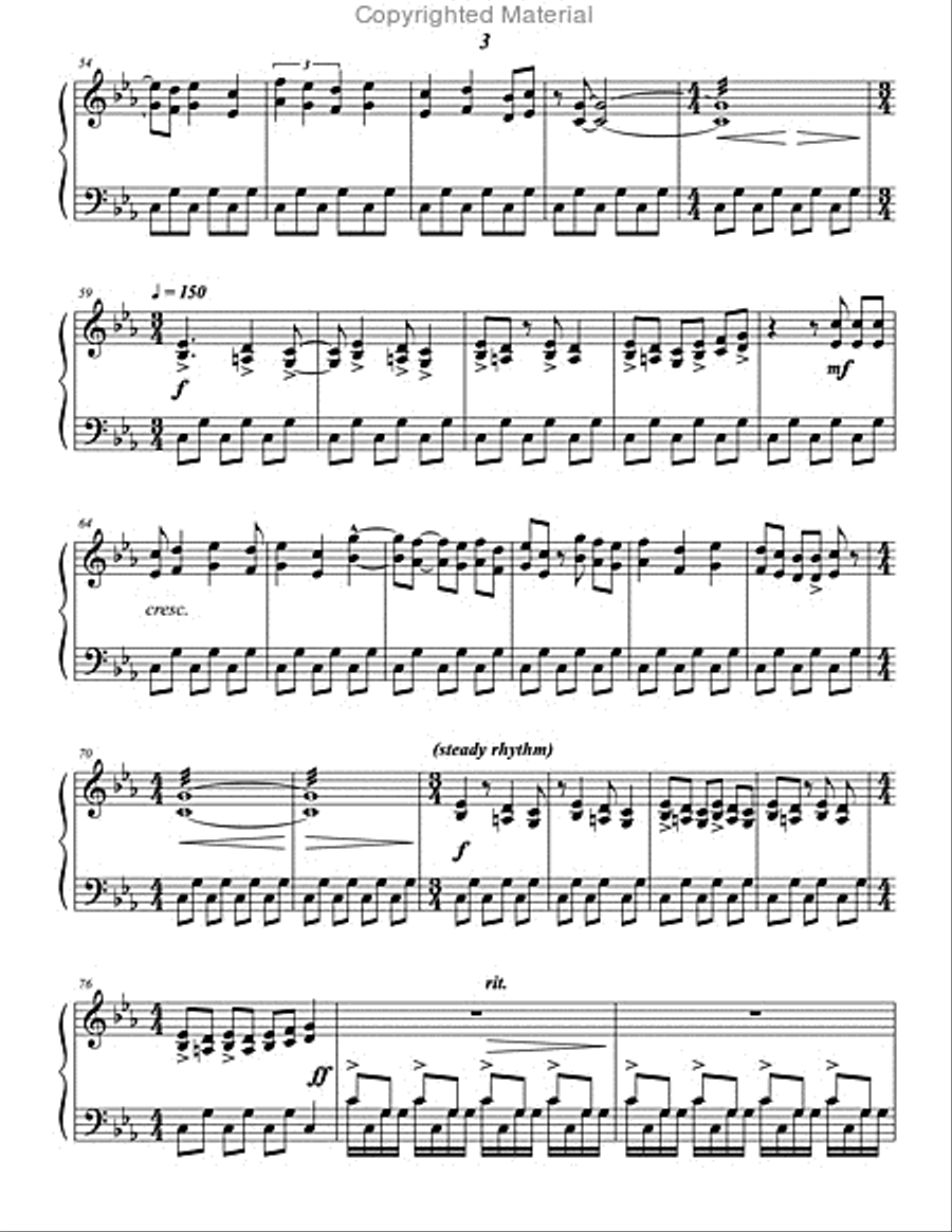 In the Sea (solo marimba) Percussion Ensemble scores gallery preview page 4