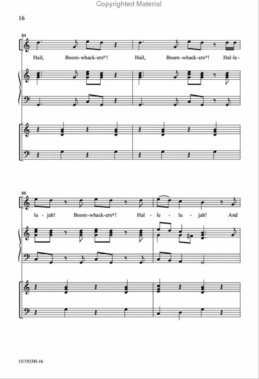 Classical Boomwhackers Unison Choir scores gallery preview page 16