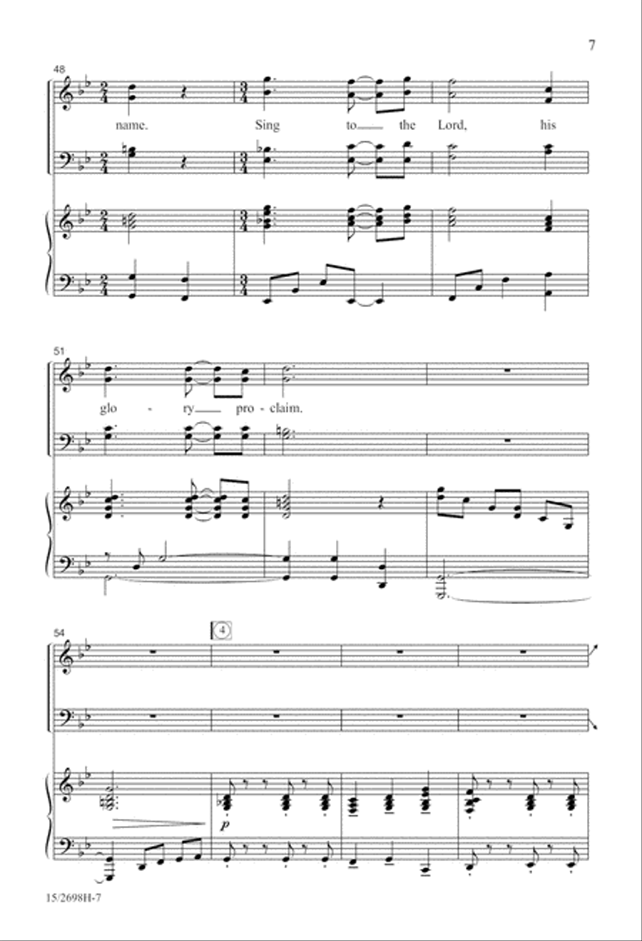 Cantate Domino 4-Part scores gallery preview page 7