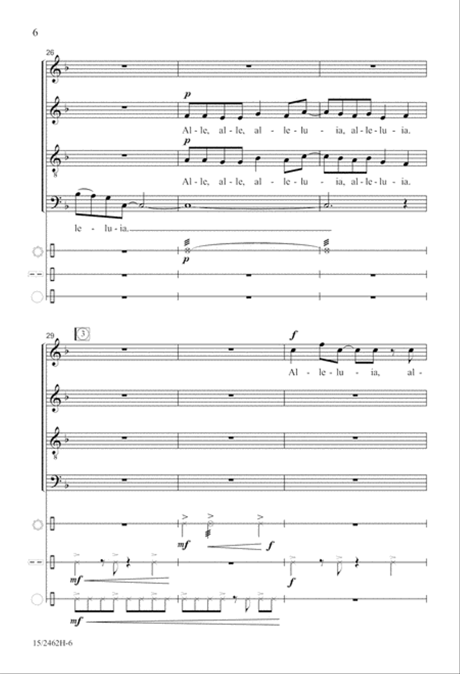 Alleluia, Alleluia! Alleluia, Alleluia! 4-Part scores gallery preview page 7