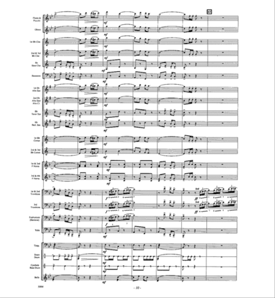 Trombone Blues Concert Band scores gallery preview page 9