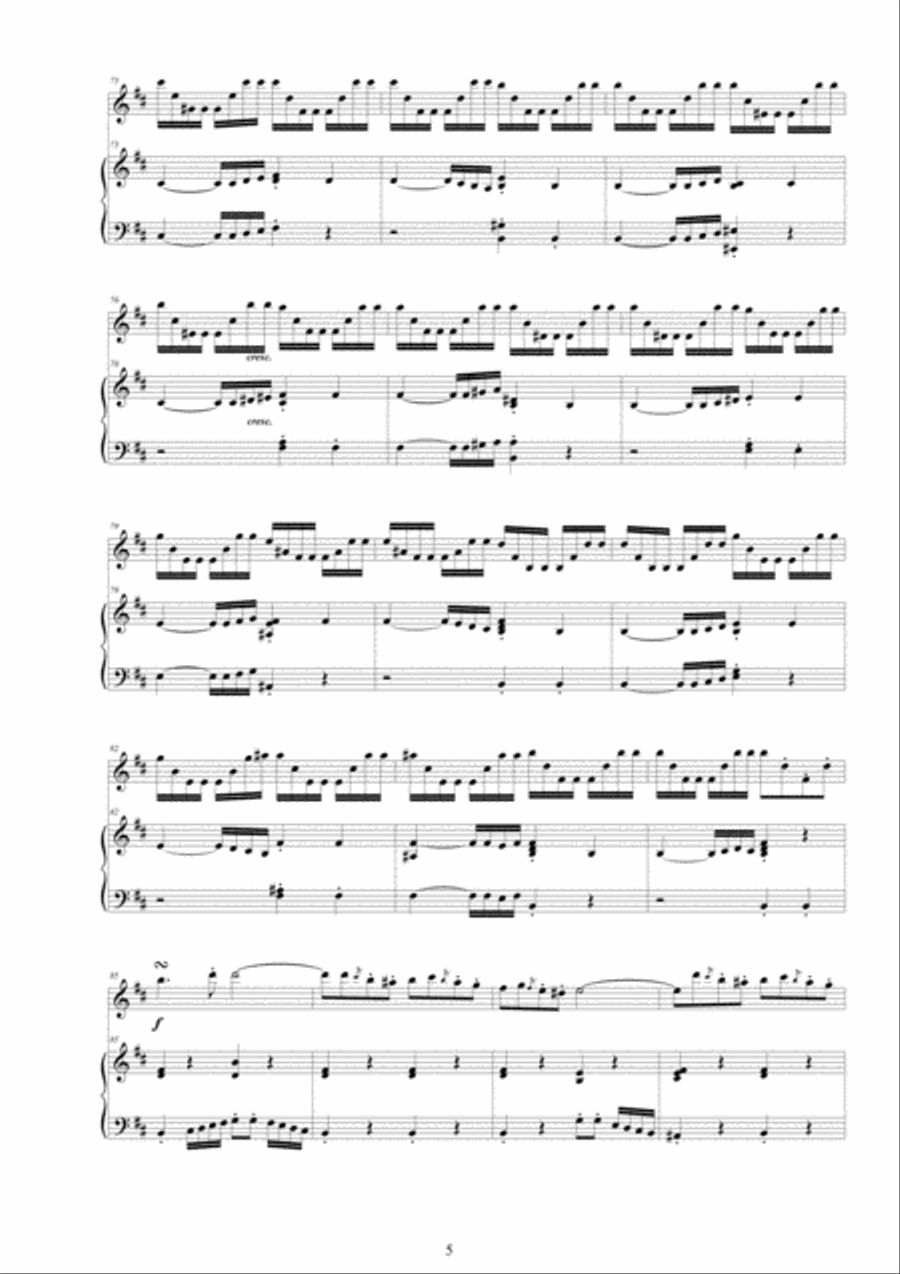 Vivaldi - Violin Concerto No.11 in D major RV 210 Op.8 for Violin and Piano Violin Solo scores gallery preview page 5