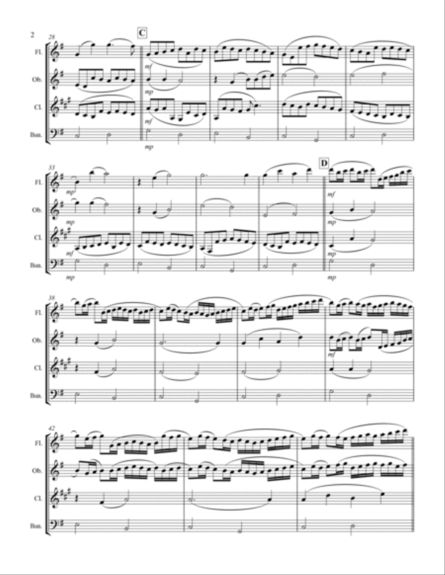 Pachelbel - Canon in D Major (for Woodwind Quartet) Pachelbel - Canon in D Major (for Woodwind Quartet) Woodwind Quartet scores gallery preview page 3