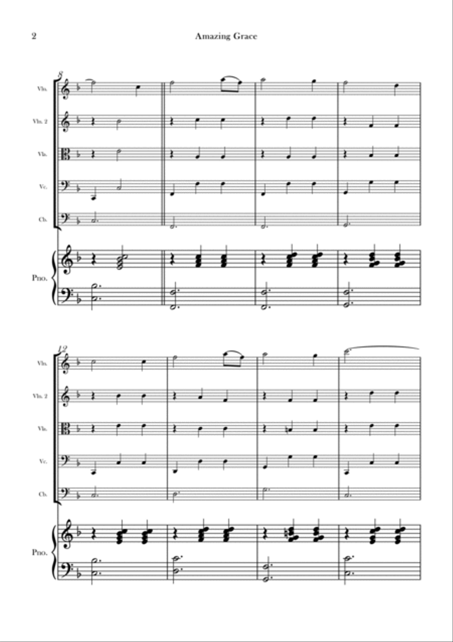 Amazing Grace Amazing Grace String Quintet scores gallery preview page 2