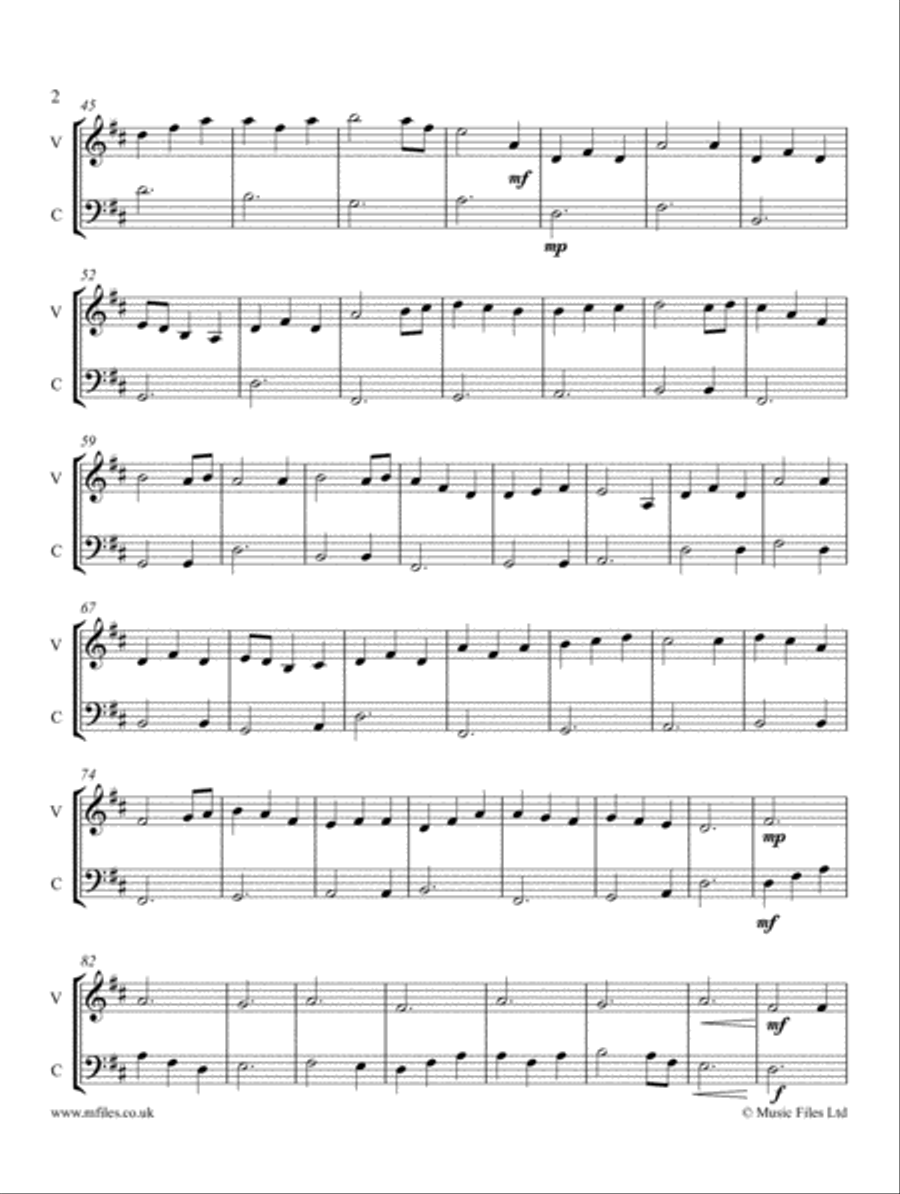 Celtic Romance (Violin & Cello) String Duet scores gallery preview page 2