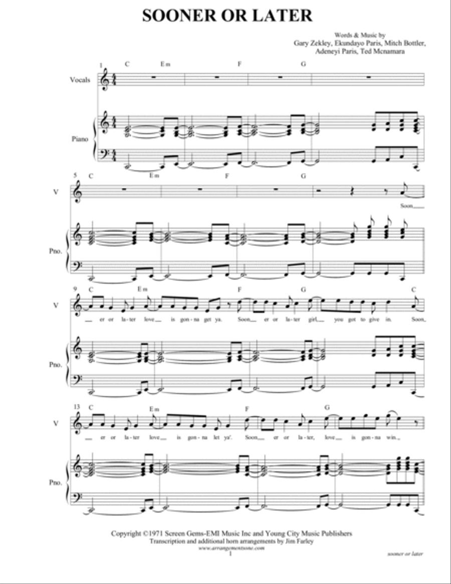 Sooner Or Later Voice scores gallery preview page 3