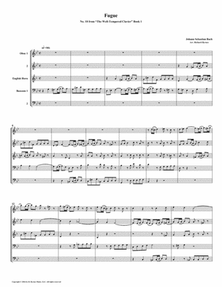 Fugue 18 from Well-Tempered Clavier, Book 1 (Double Reed Quintet)