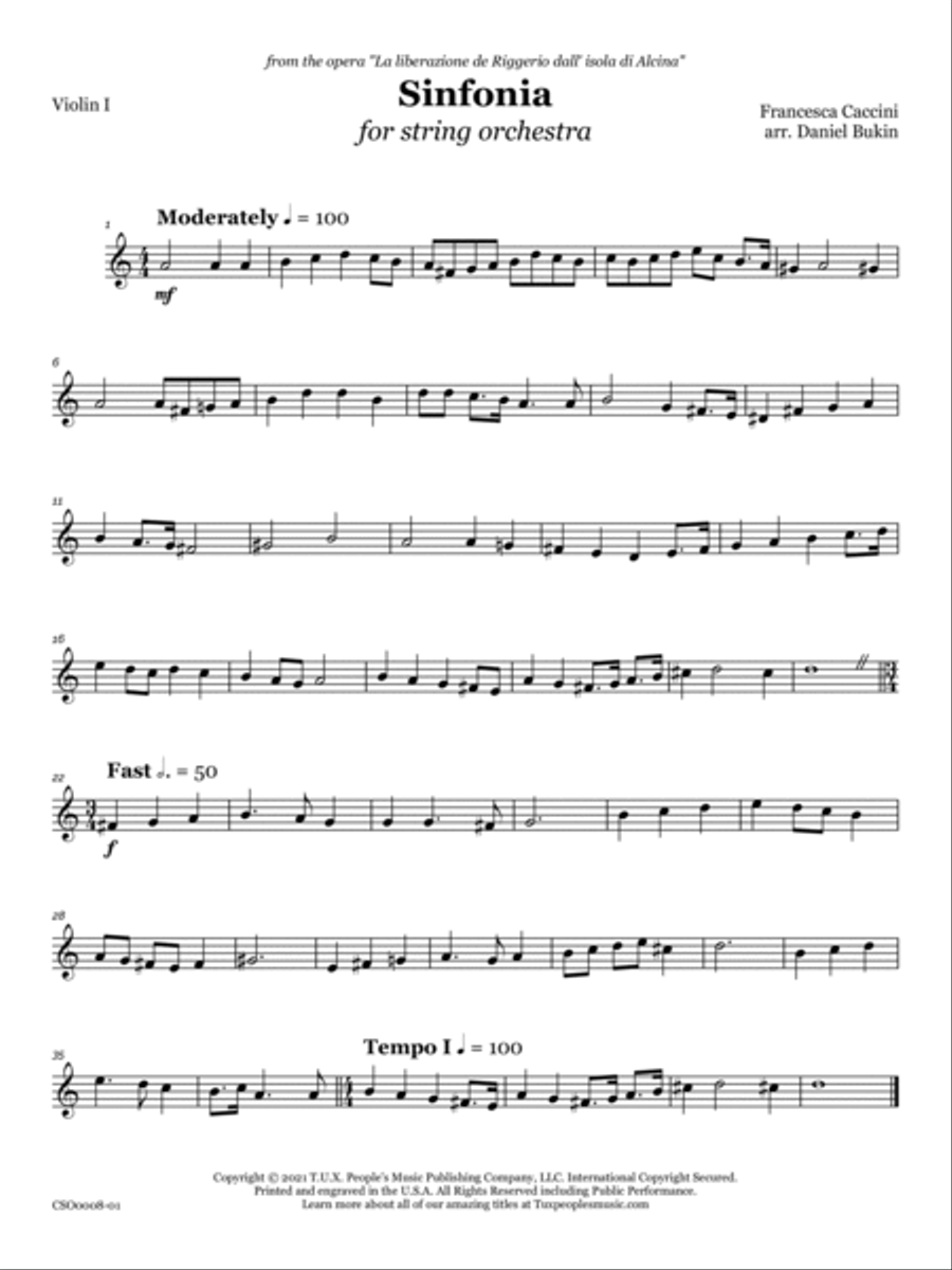 Sinfonia from La liberazione di Ruggiero String Orchestra scores gallery preview page 6