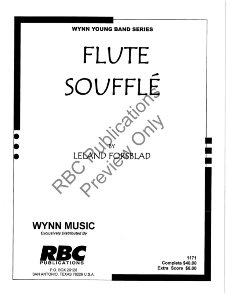 Flute Souffle Flute Souffle Concert Band scores gallery preview page 2
