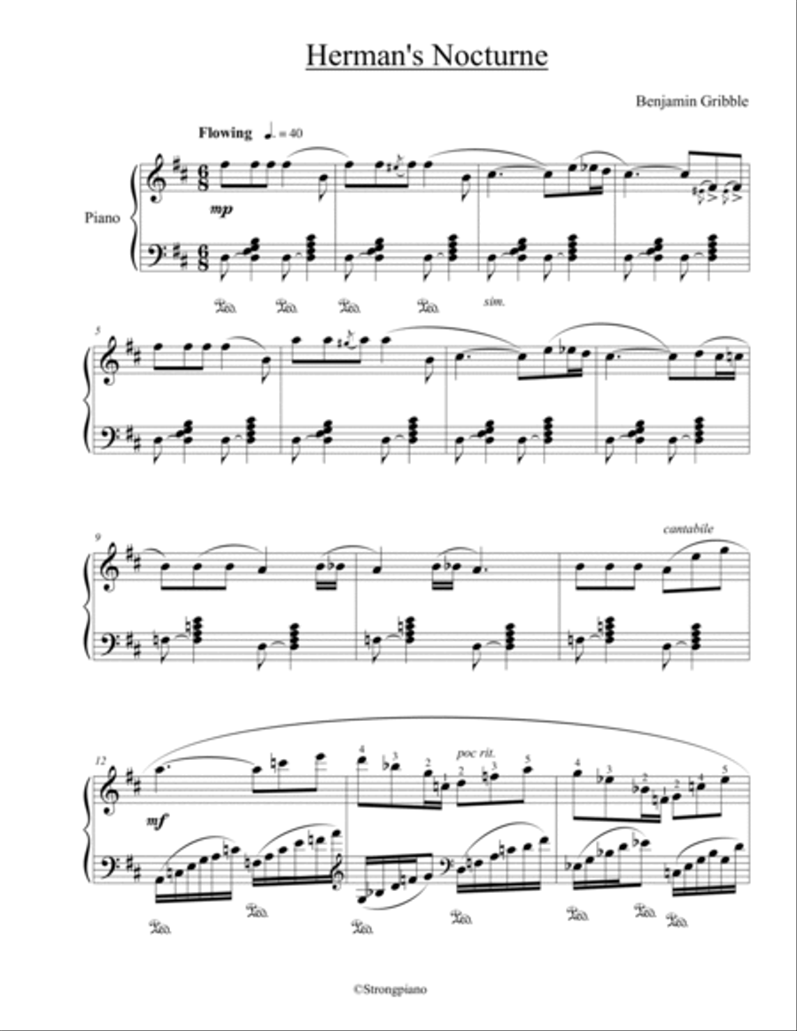 Herman's Nocturne Herman's Nocturne Piano Solo scores gallery preview page 2