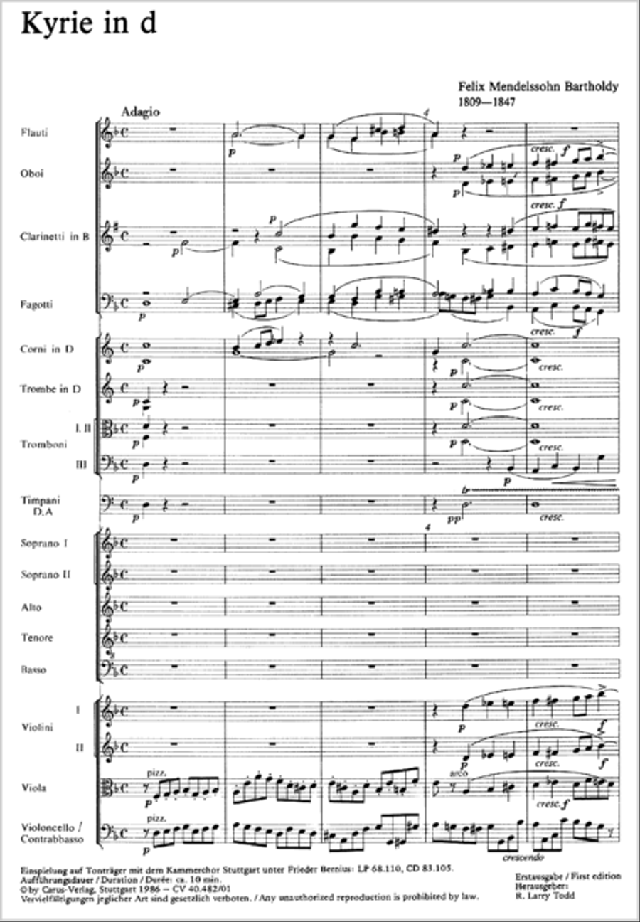 Kyrie in D minor SSATB scores gallery preview page 2
