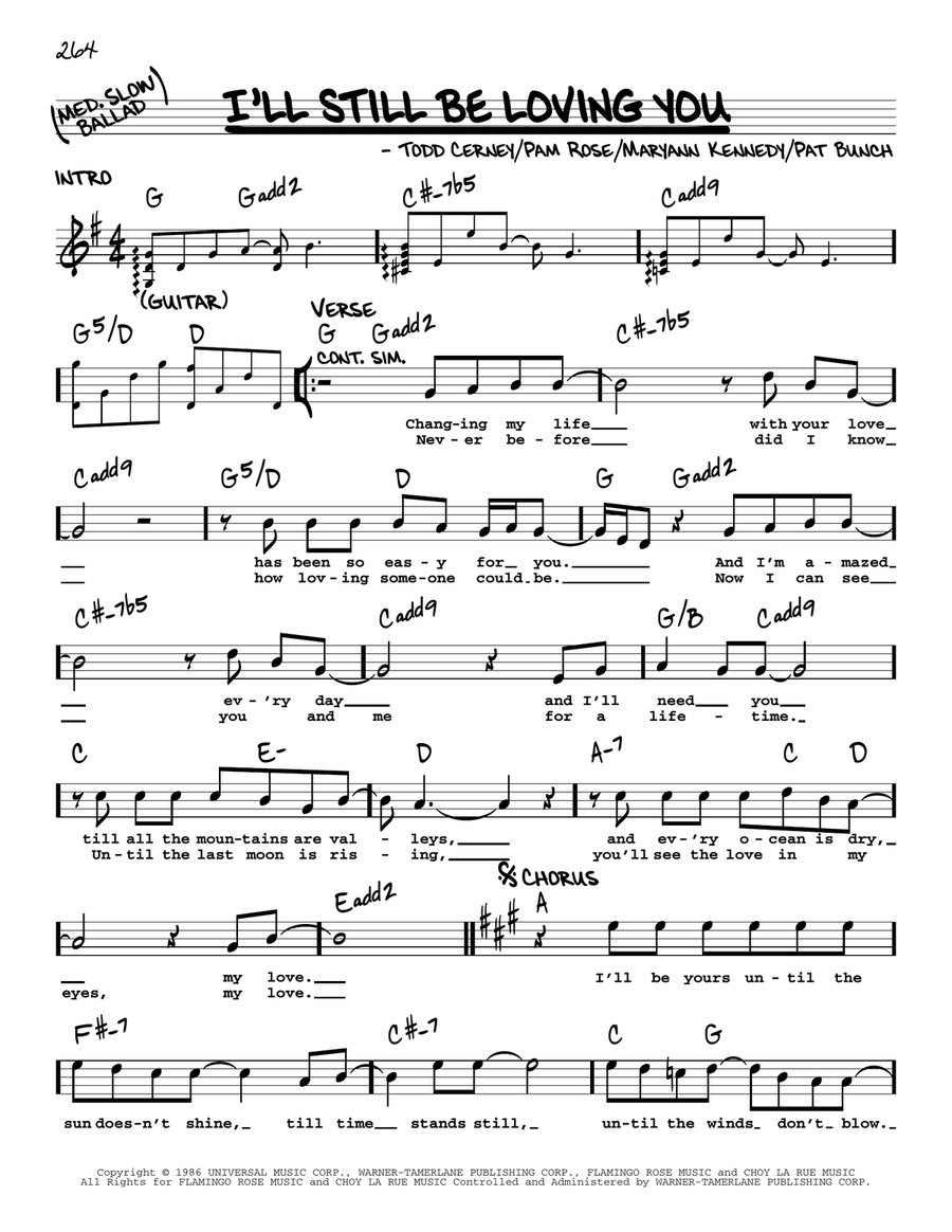 I'll Still Be Loving You Voice scores gallery preview page 1
