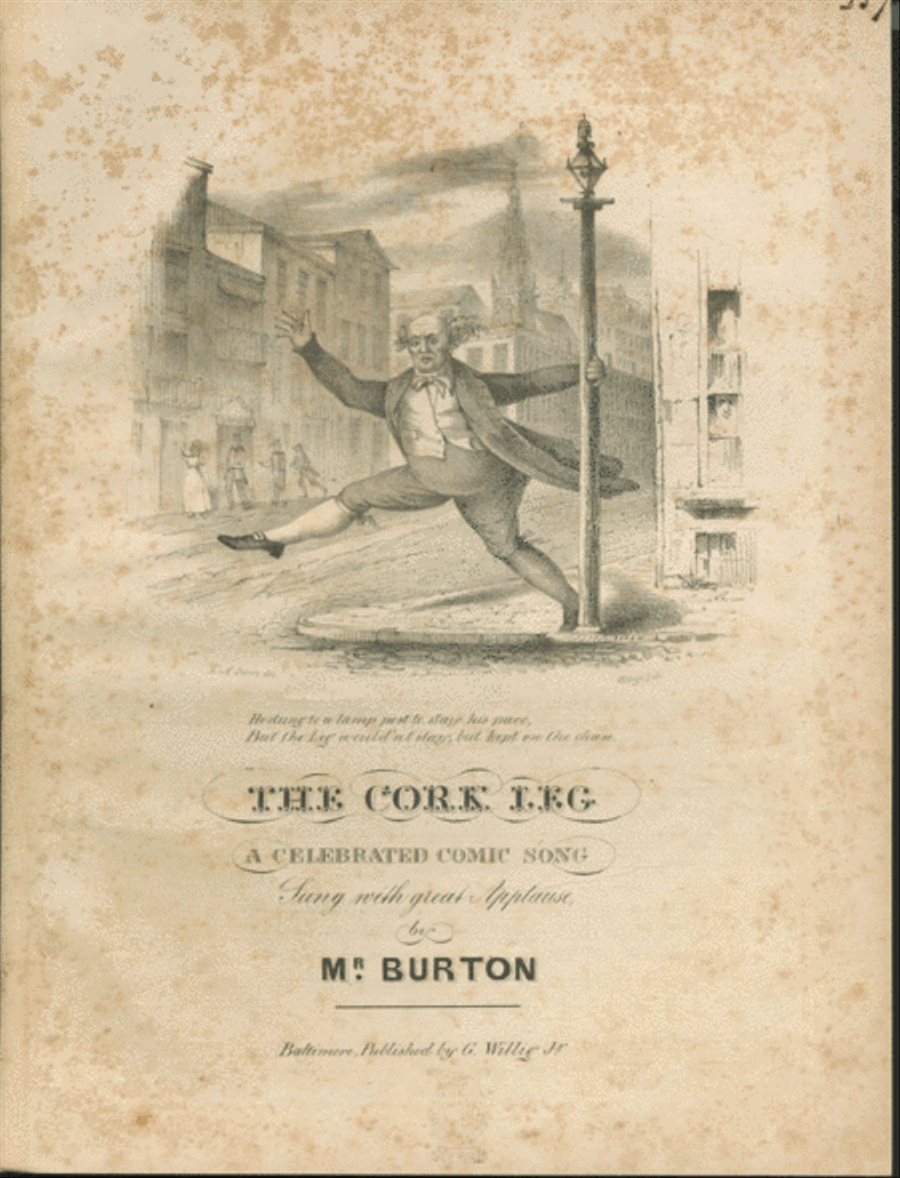The Cork Leg. A Celebrated Comic Song Voice scores gallery preview page 1