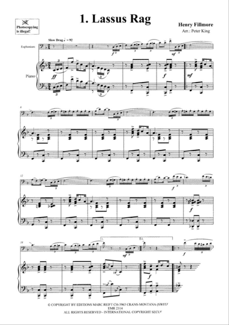 15 Rags Euphonium scores gallery preview page 3