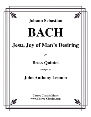 Jesu Joy of Man's Desiring for Brass Quintet
