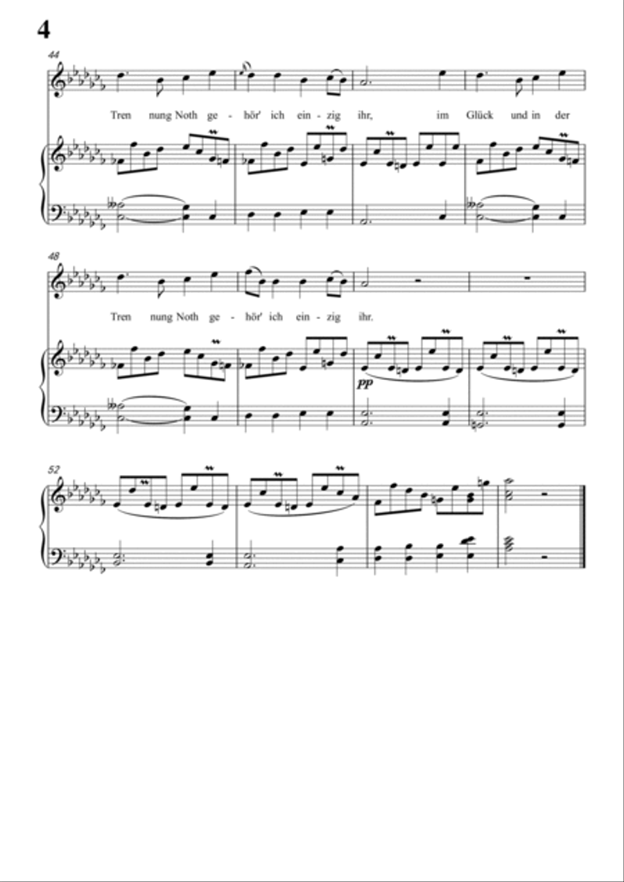 Schubert-Hippolit's Lied in #G minor,for Vocal and Piano Voice scores gallery preview page 5