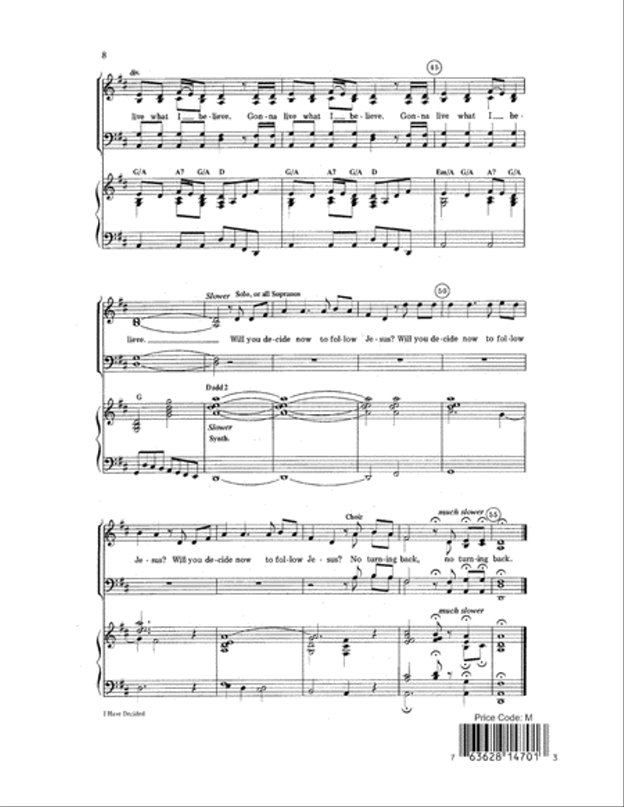 I Have Decided 4-Part scores gallery preview page 8