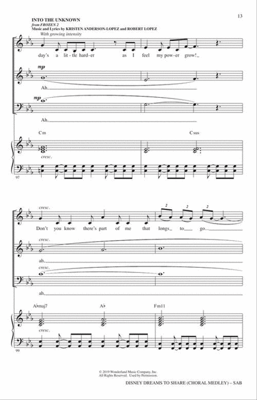 Disney Dreams to Share 3-Part scores gallery preview page 6