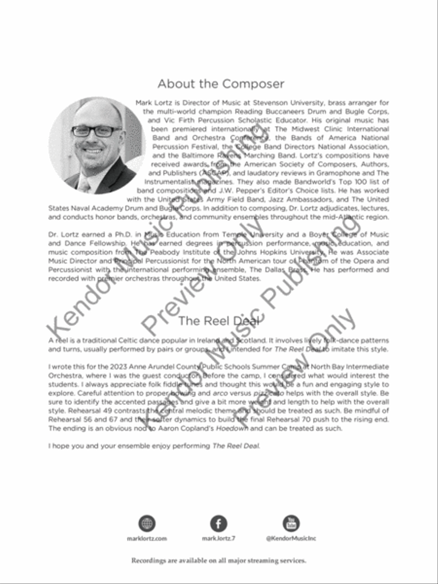 The Reel Deal (Score) String Orchestra scores gallery preview page 3